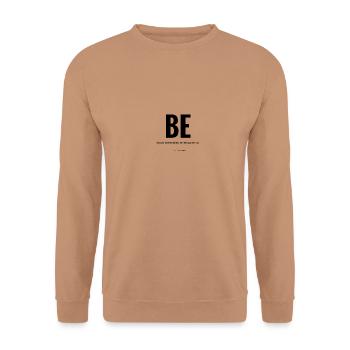 Be Your Own Kind Of Beautiful - Unisex Pullover - Mocca - Vorne - Alina (178cm) & Michal (187cm)