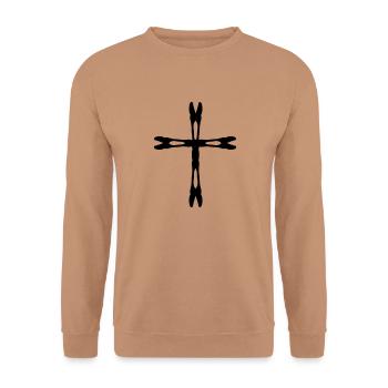 cross x_vec_1 enfr - Sweat-shirt Unisexe - moka - Devant - Alina (178cm) & Michal (187cm)