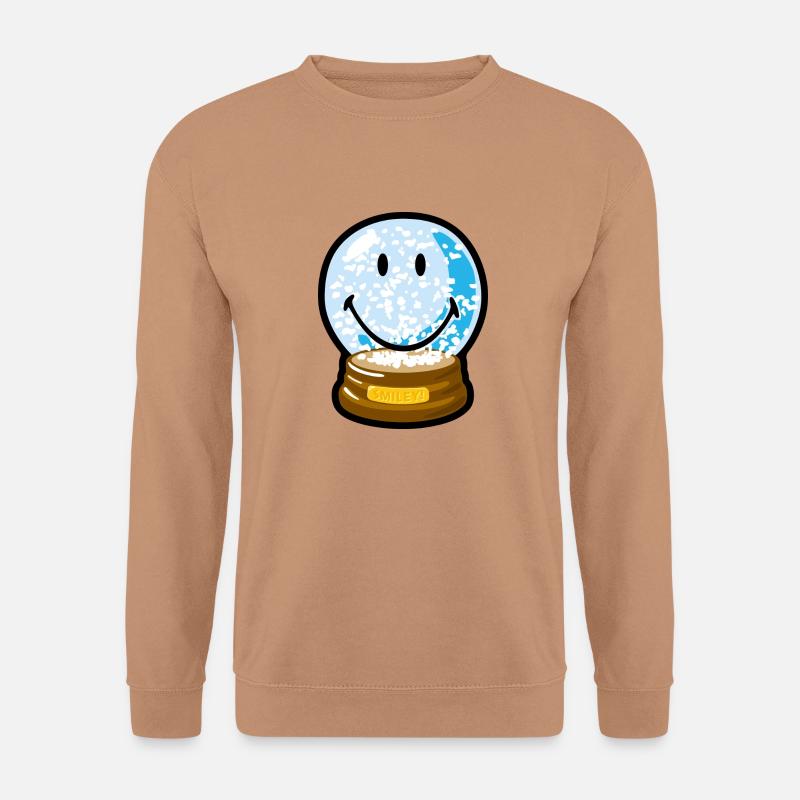 Smiley Snow Globe - Unisex Pullover - Mocca