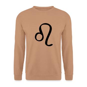 Löwe Sternzeichen - Unisex Pullover - Mocca - Vorne - Alina (178cm) & Michal (187cm)