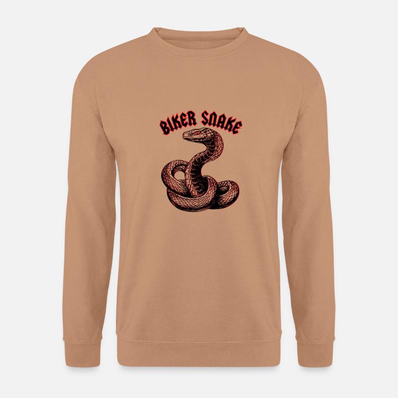 BIKER SNAKE - Unisex Pullover - Mocca