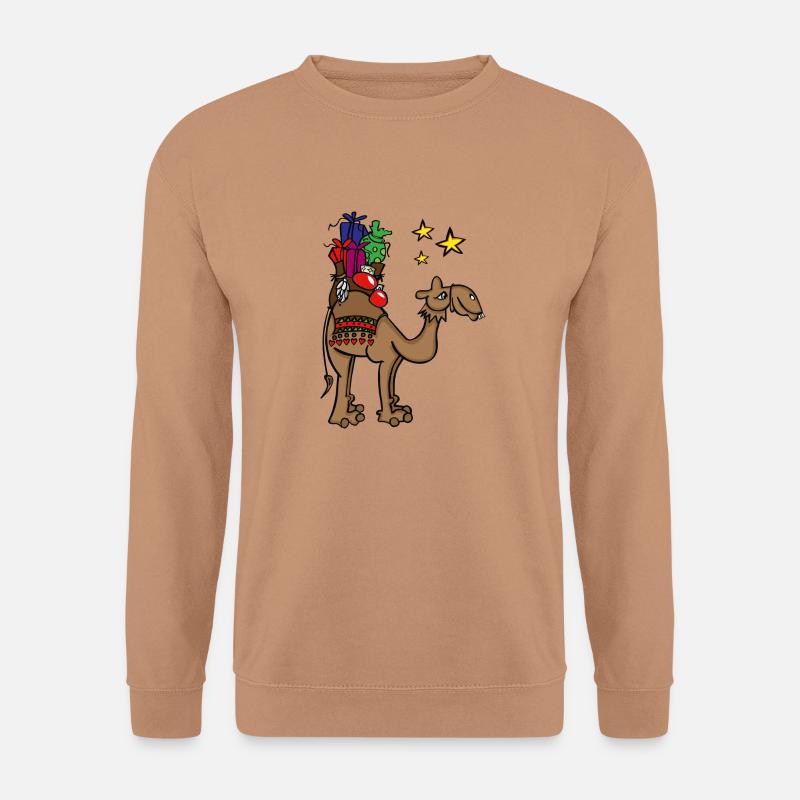 Kamel,Weihnachten - Unisex Pullover - Mocca