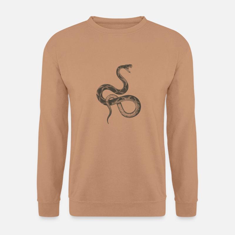 Schlange / Snake - Unisex Pullover - Mocca