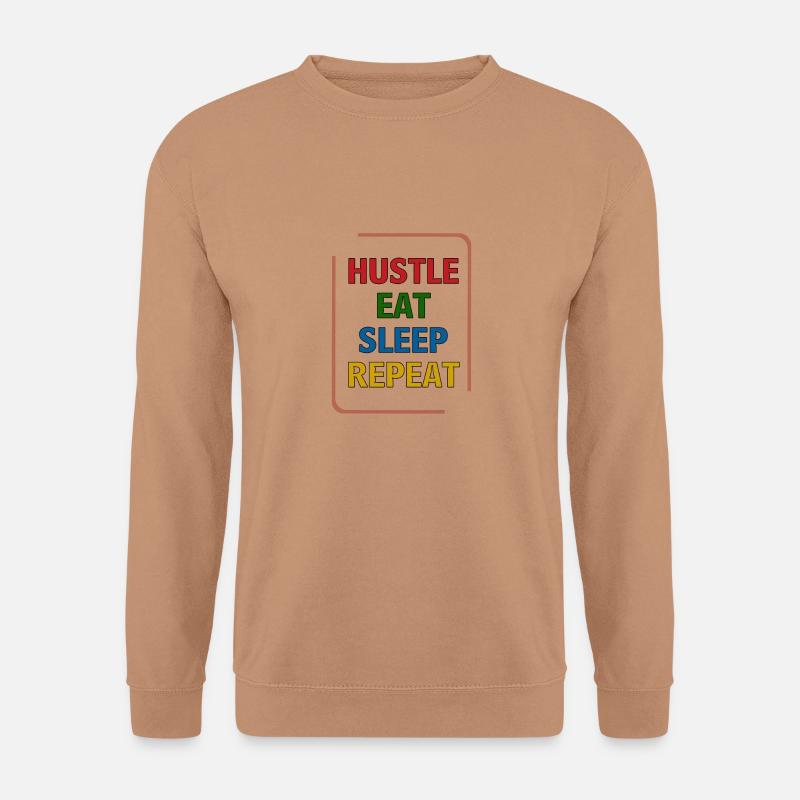 Hustle Eat Sleep Repeat - Unisex Pullover - Mocca