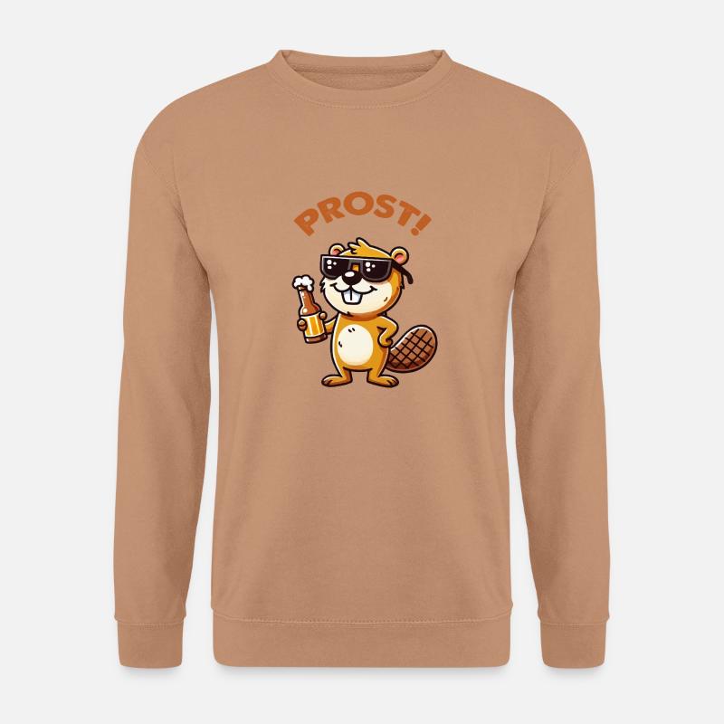 Biber Bier prost - Unisex Pullover - Mocca