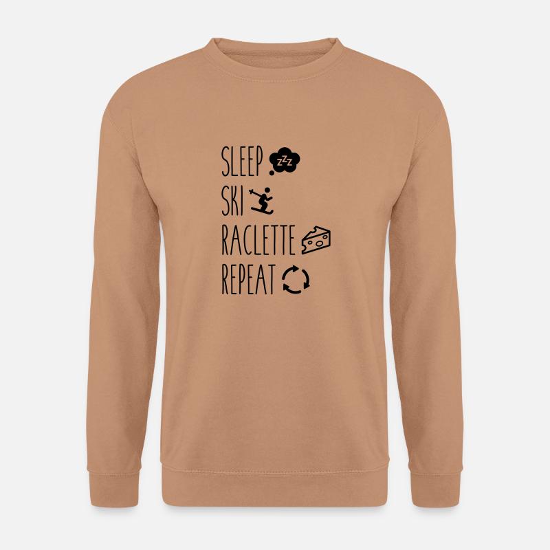 Sleep squeegee ski repeat - Unisex Sweatshirt - mocha