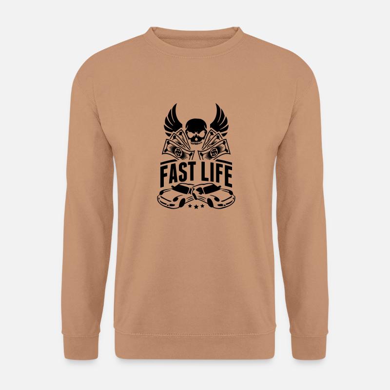 fast_life_design_bv1 - Unisex Pullover - Mocca