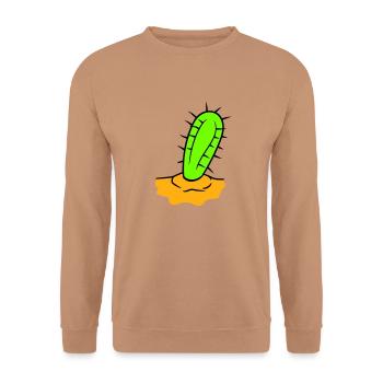Cactus Plante Épineux Épineux Déserts Cactus - Sweat-shirt Unisexe - moka - Devant - Alina (178cm) & Michal (187cm)