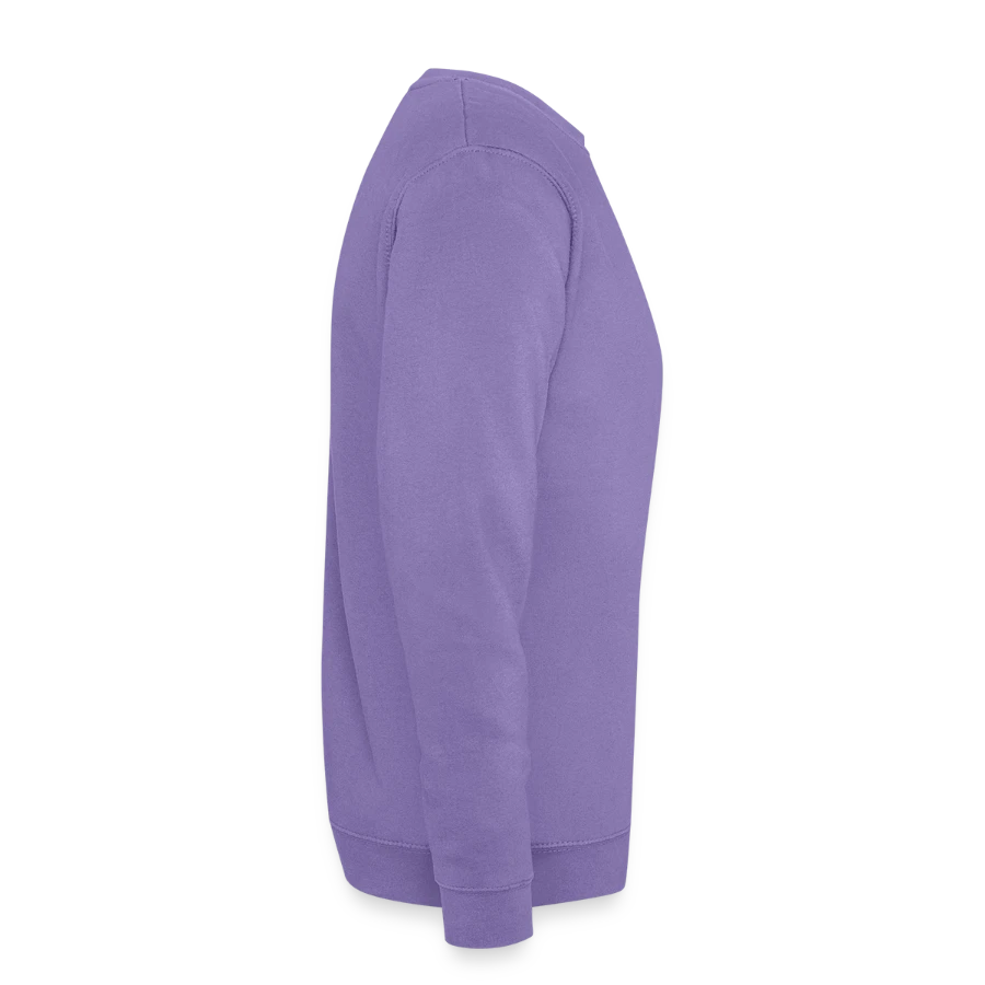 Hollow Peak badge on a unisex sweatshirt, lavender, right
