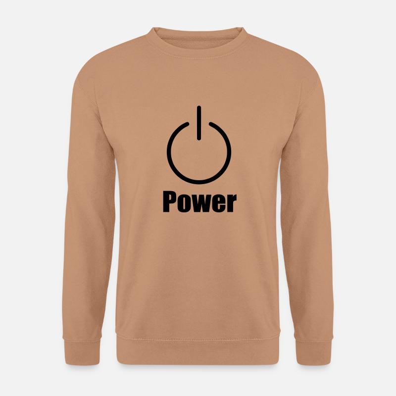 power button - Unisex Pullover - Mocca