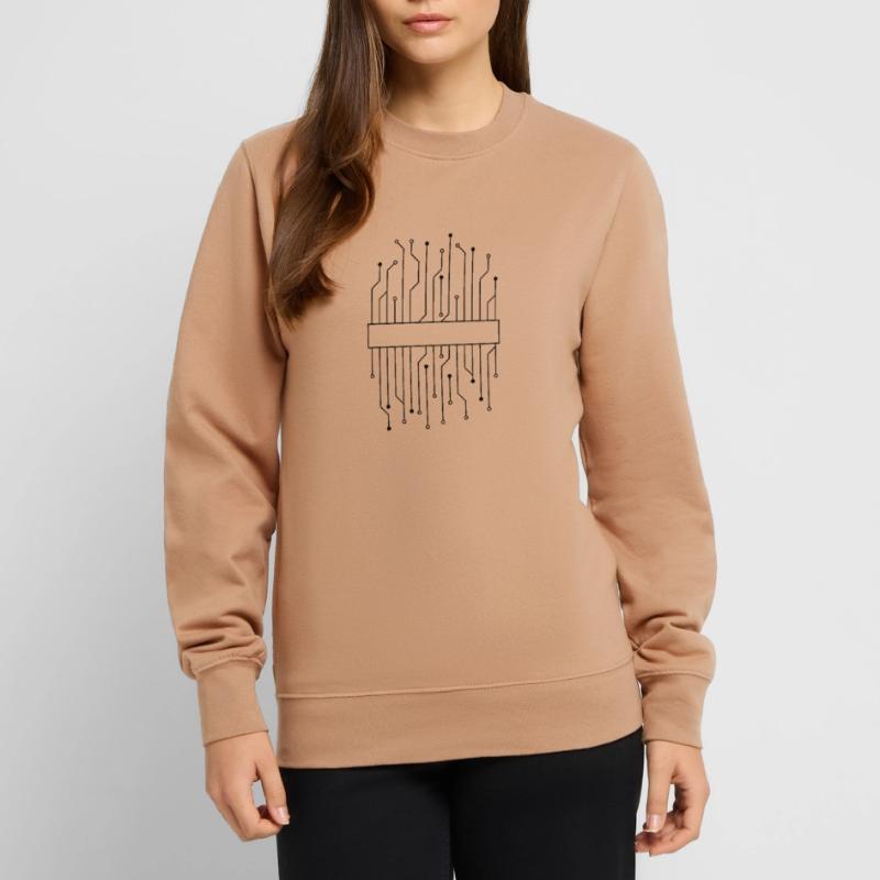 shield frame text circuit wire data microch Unisex Sweatshirt