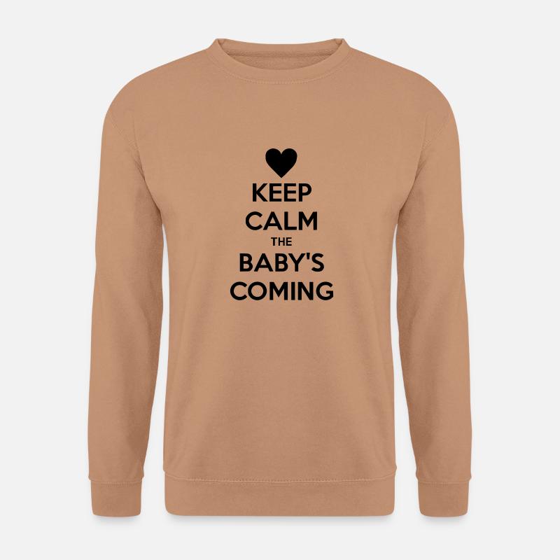 keep calm baby - Unisex Pullover - Mocca