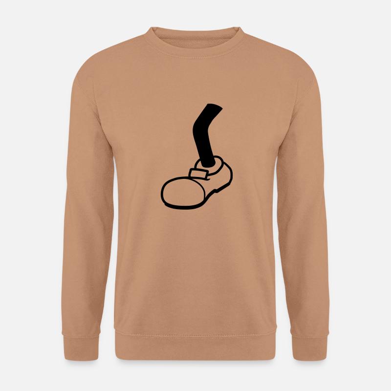 bein comic cartoon fuss schuh design clipart stehe - Unisex Pullover - Mocca