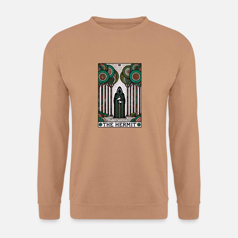Die Einsiedler-Tarotkarten-Illustration - Unisex Pullover - Mocca