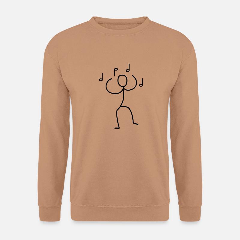 Strichmännchen tanzt - Unisex Pullover - Mocca