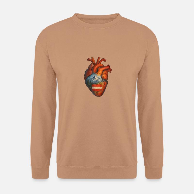 Österreich im Herzen - Unisex Pullover - Mocca