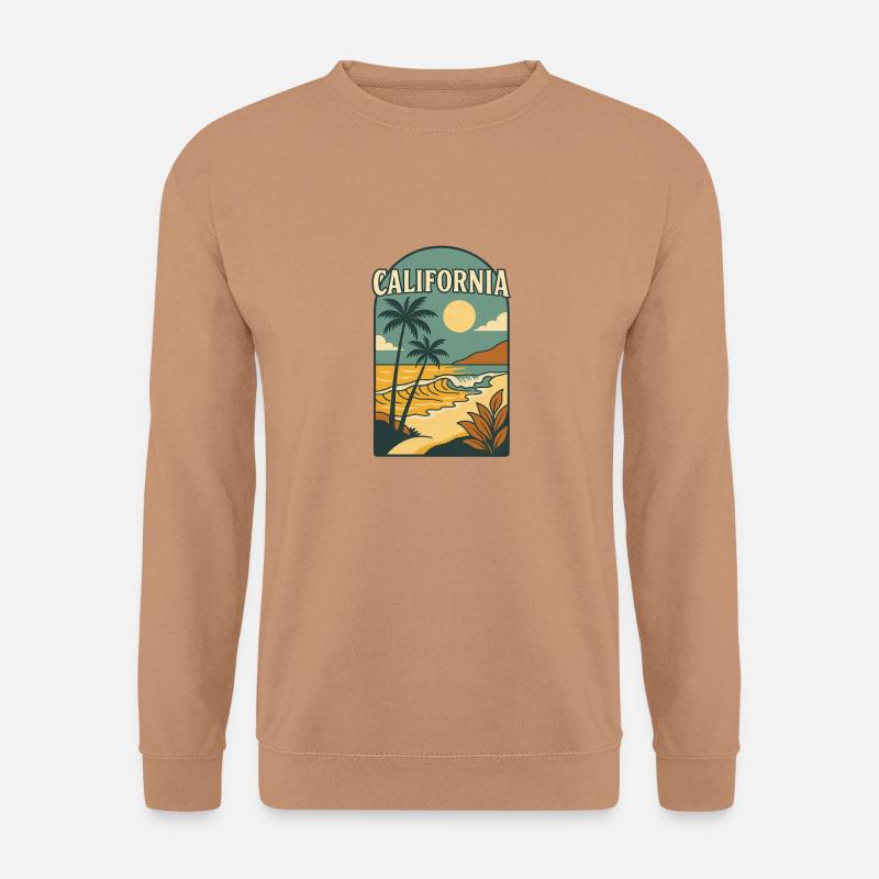 California Vibes – Retro Sunset - Unisex Pullover - Mocca
