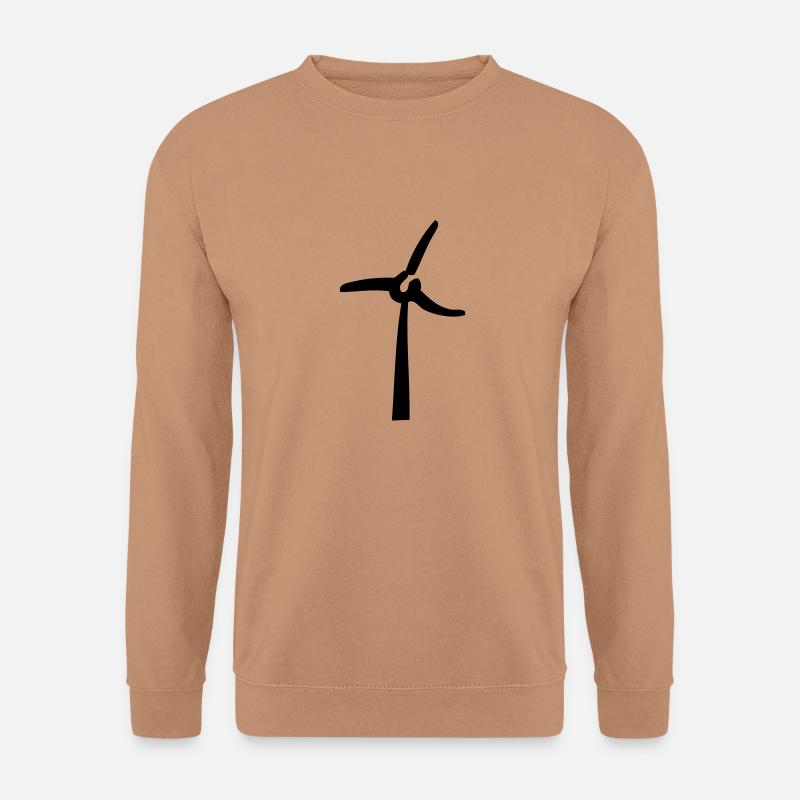 Windmill, éolienne, Windrad - Unisex Pullover - Mocca
