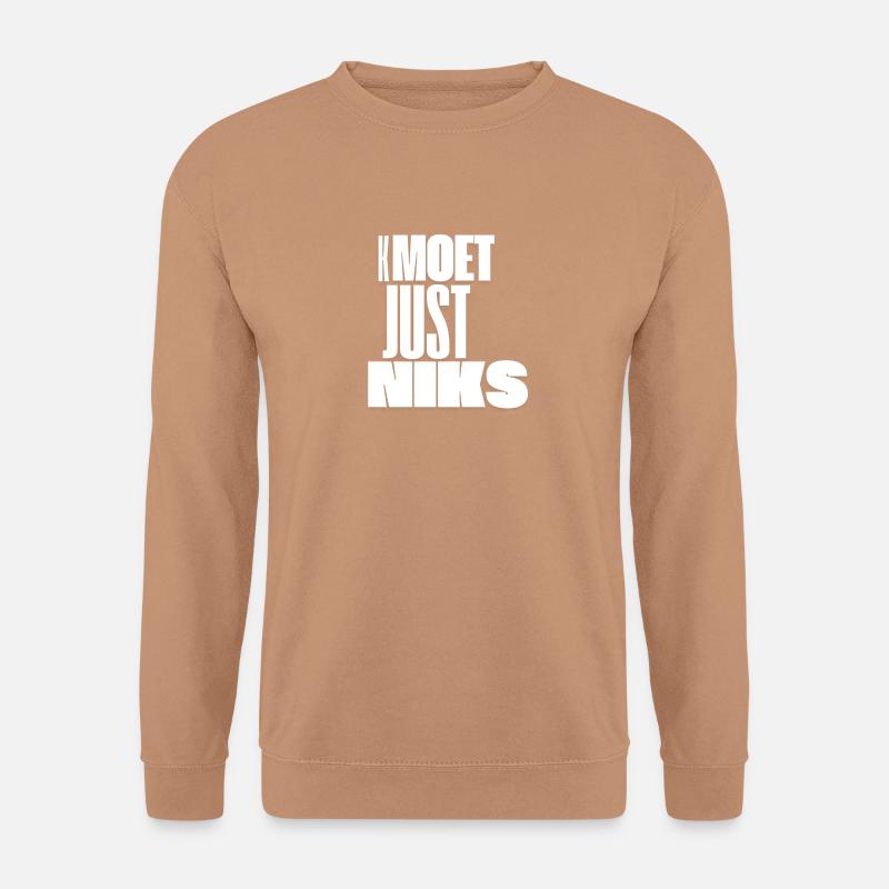 Kmoet Just Niks - Unisex Pullover - Mocca