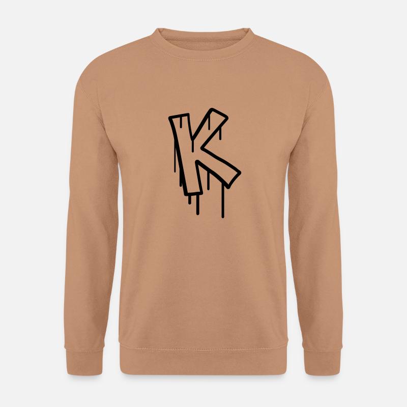 Letter K graffiti stamp - Unisex Sweatshirt - mocha