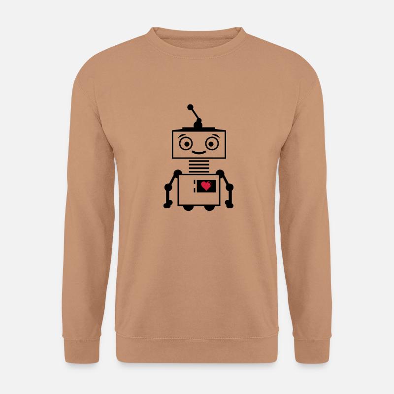 roboter_herz_2 - Unisex Sweatshirt - mocha