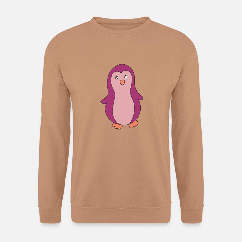 pinguin pink - Unisex Pullover - Mocca
