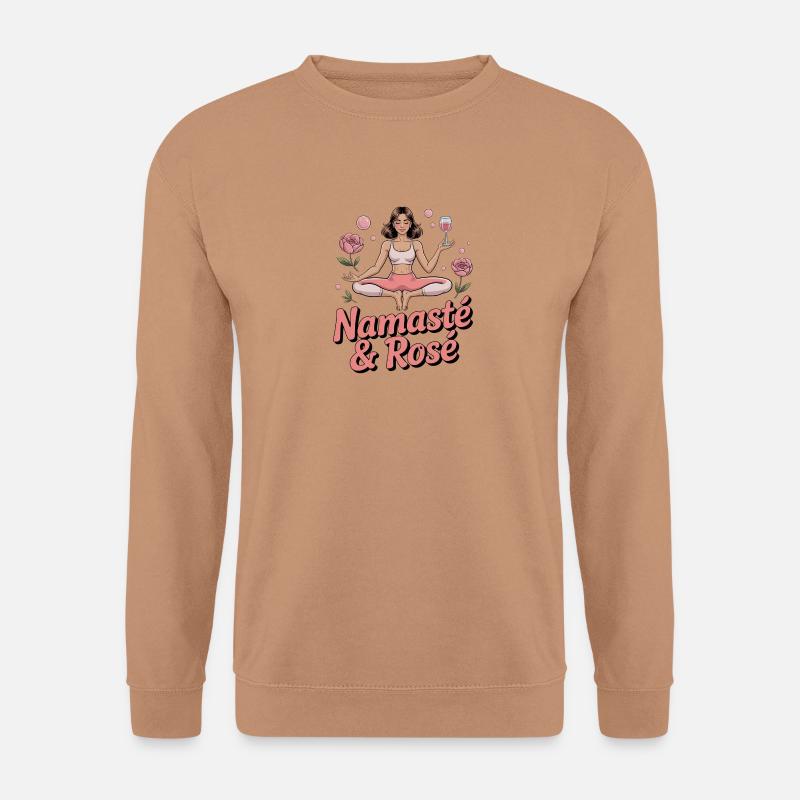 Namaste & Rosé - Unisex Pullover - Mocca