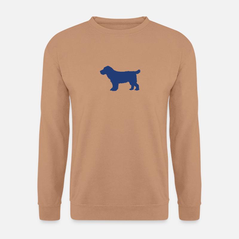 cocker spaniel - deep blue (sua) - Unisex Pullover - Mocca