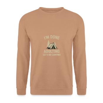 Camping - Sweat-shirt Unisexe - moka - Devant - Alina (178cm) & Michal (187cm)