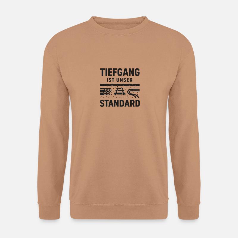 TIEFGANG IST UNSER STANDARD - Unisex Pullover - Mocca