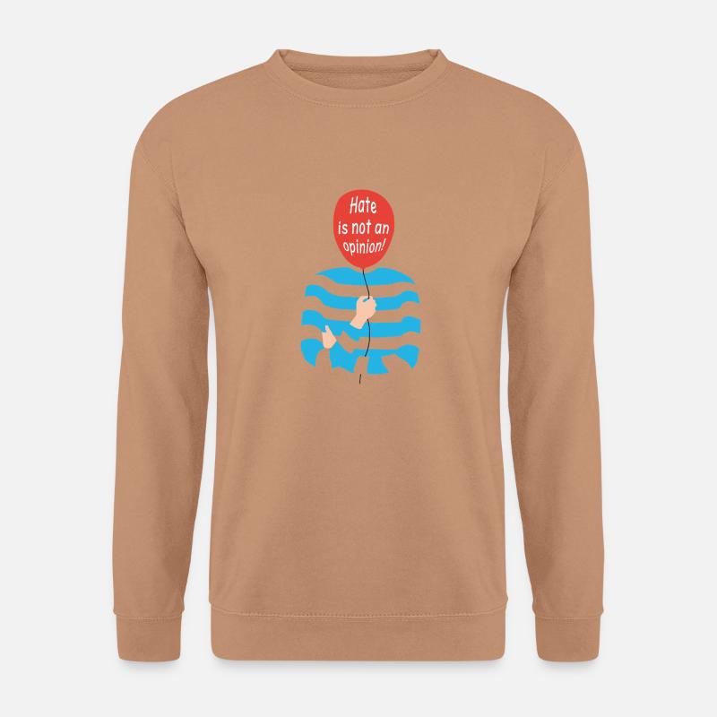 Hate is not an opinion - Unisex Pullover - Mocca