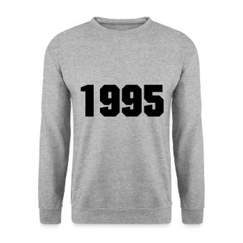 1995 black - Unisex Sweatshirt - salt & pepper - Front - Alina (178cm) & Michal (187cm)