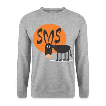 SMS Jackass - Unisex Sweatshirt - salt & pepper - Front - Alina (178cm) & Michal (187cm)