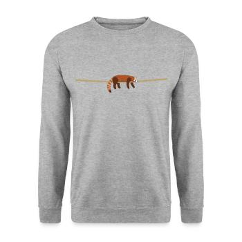 red panda - Unisex Sweatshirt - salt & pepper - Front - Alina (178cm) & Michal (187cm)