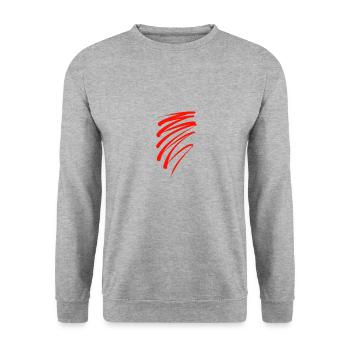 abstract art gift art red stroke color cool - Unisex Sweatshirt - salt & pepper - Front - Alina (178cm) & Michal (187cm)