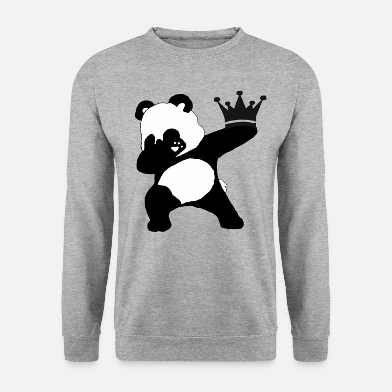 dabbing panda crown - Unisex Sweatshirt - salt & pepper