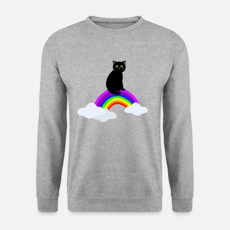 Chat arc-en-ciel - Sweat-shirt Unisexe - gris chiné
