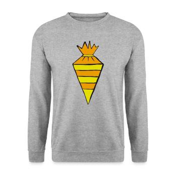sac de sucre jaune sac d'école cadeau d'inscription scolaire - Sweat-shirt Unisexe - gris chiné - Devant - Alina (178cm) & Michal (187cm)