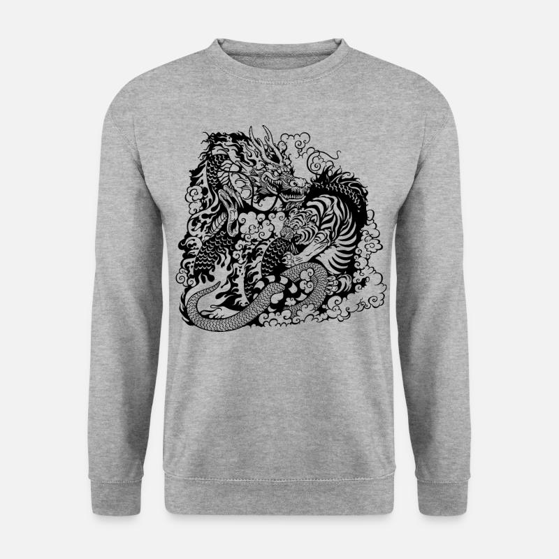 Dragon vs tiger - Unisex Sweatshirt - salt & pepper