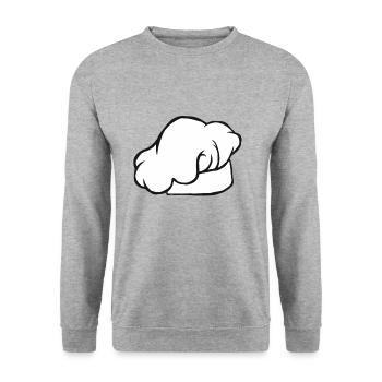 Chapeau de chef chef étoilé cuisinier amateur - Sweat-shirt Unisexe - gris chiné - Devant - Alina (178cm) & Michal (187cm)