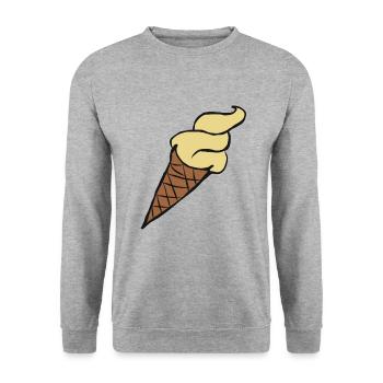 Ice Cream Ice Cream Ice Cream Ice Cream Ice Cream Gift - Unisex Sweatshirt - salt & pepper - Front - Alina (178cm) & Michal (187cm)