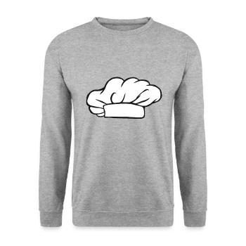 Chapeau de chef cuisinier amateur cuisinier chef - Sweat-shirt Unisexe - gris chiné - Devant - Alina (178cm) & Michal (187cm)