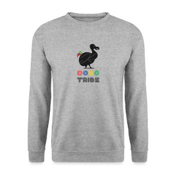 Dodo Stamm Mauritius Lichter [Einheit] - Unisex Pullover - Weißgrau meliert - Vorne - Alina (178cm) & Michal (187cm)