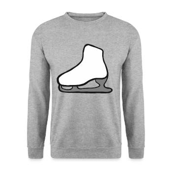 Patin à glace patinage de vitesse patinage artistique - Sweat-shirt Unisexe - gris chiné - Devant - Alina (178cm) & Michal (187cm)