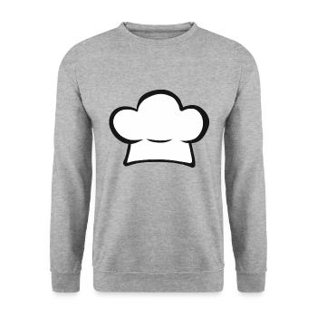 Chapeau de chef amateur chef cadeau cuisinier - Sweat-shirt Unisexe - gris chiné - Devant - Alina (178cm) & Michal (187cm)