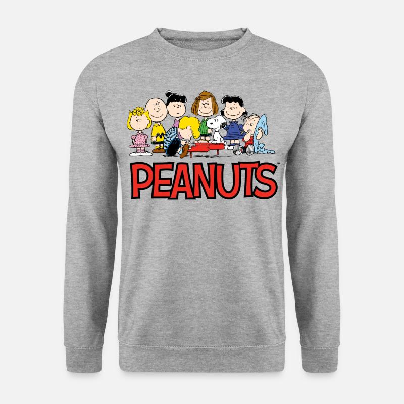 Peanuts Snoopy Und Seine Freunde Logo - Unisex Pullover - Weißgrau meliert