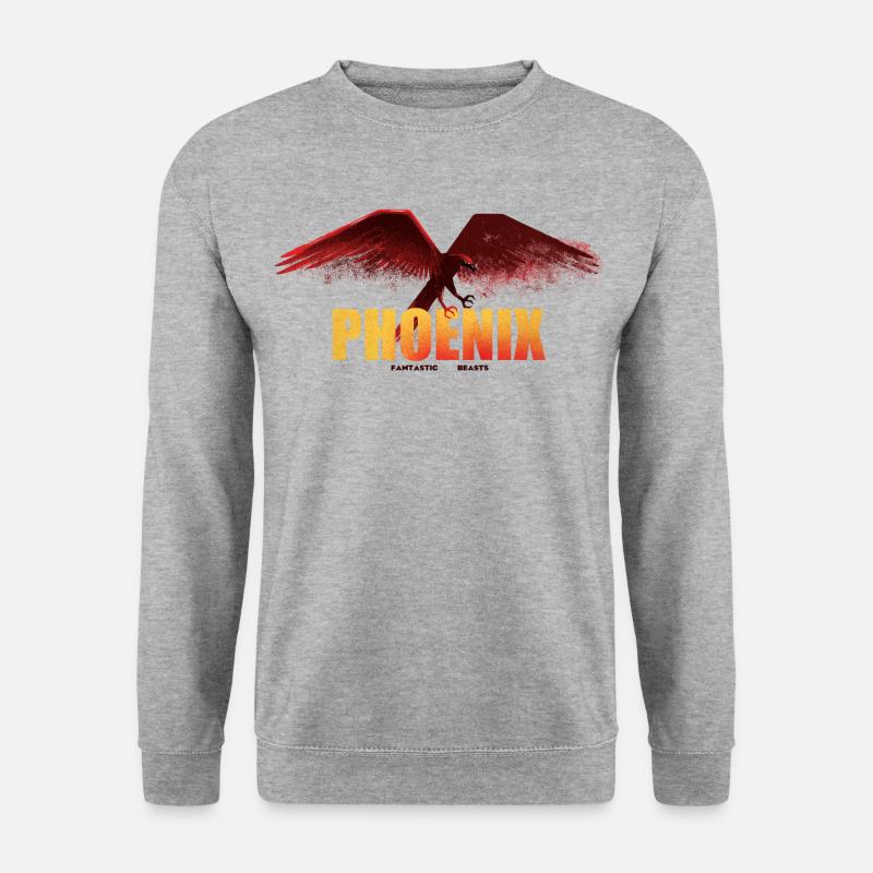 Phantastische Tierwesen 3 Phoenix - Unisex Pullover - Weißgrau meliert
