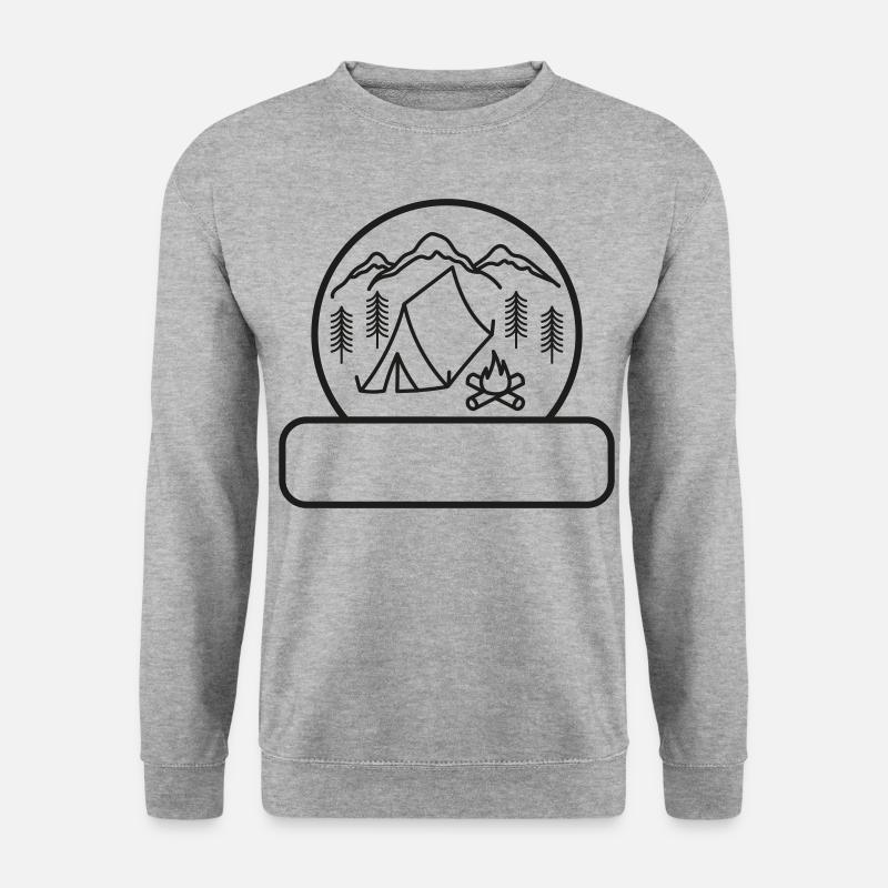 Camping Tent Pattern - Unisex Sweatshirt - salt & pepper