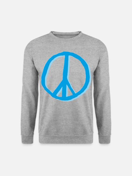 Peacezeichen Friedenszeichen Zeichen - Unisex Pullover - Weißgrau meliert