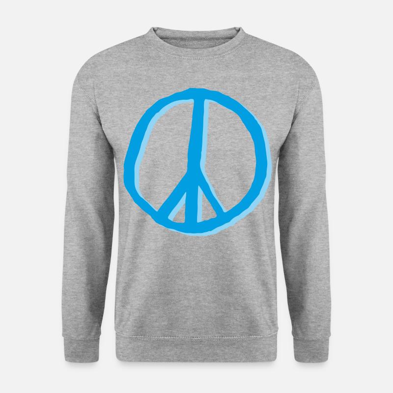 Peacezeichen Friedenszeichen Zeichen - Unisex Pullover - Weißgrau meliert